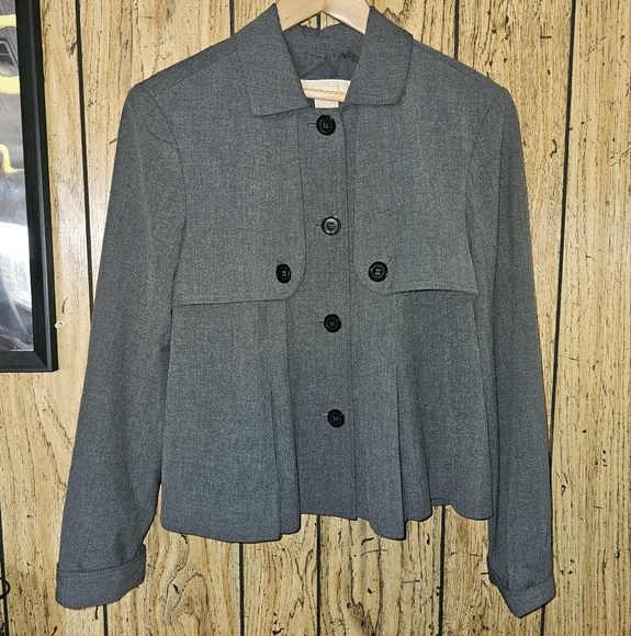 MICHAEL Michael Kors Jackets & Blazers - MICHAEL KORS Charcoal Grey Jacket Pancho Cape - Medium